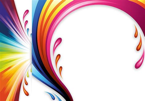 Color Splash Vector Headers And Colorful Rainbow Ink Water Hd