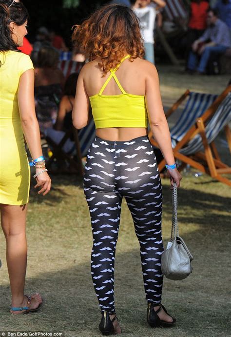 Amelle Berrabah Shows Off A Little Too Much Of Her Derriere As Her