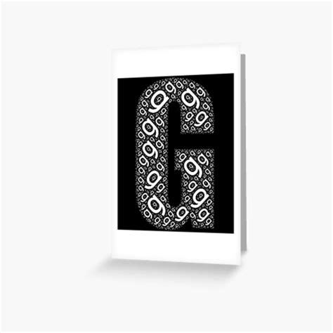 Letter G Word Text Art Typography Greeting Card For Sale By