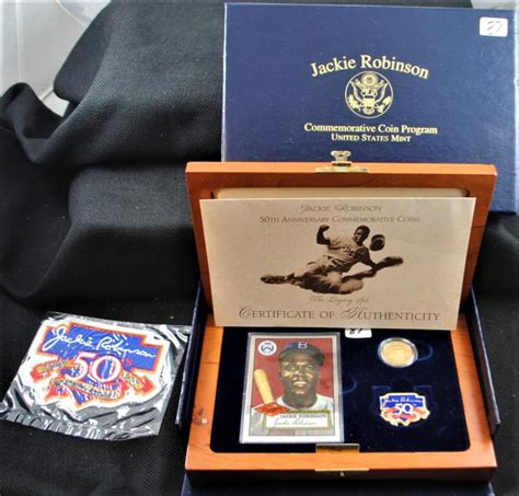 Sold Price Jackie Robinson 50th Anniversary Com Coin Set Invalid