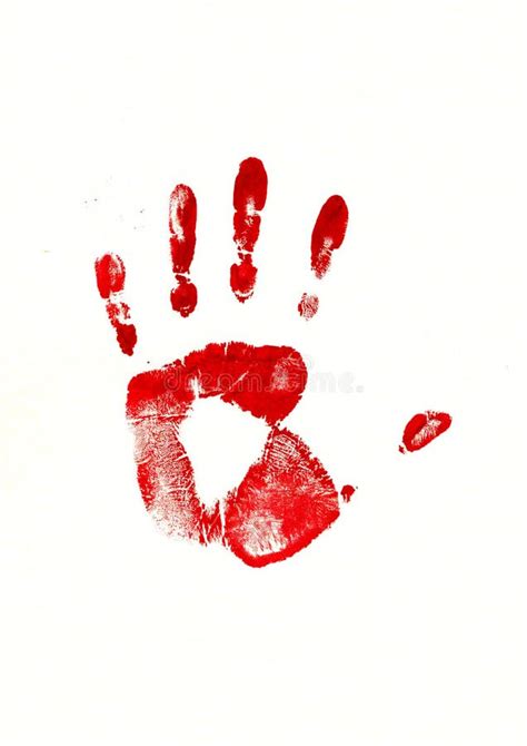 Red Handprint Stock Image Image Of Finger Palm Blood 7769753