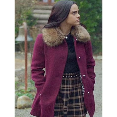 Veronica's white floral printed blouse on riverdale. Veronica Lodge Riverdale Purple Coat - Celebs Movie Jackets