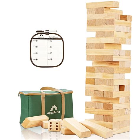Apudarmis Giant Tumble Tower Stack From 2ft To Over 42ft 54 Pcs