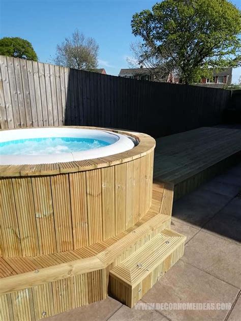 How To Make A Hot Tub Surround With Deck Hot Tub Surround Hot Tub