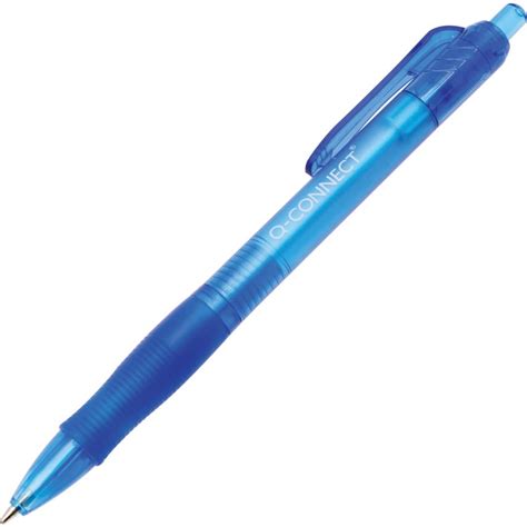 Qconnect Q Connect Retractable Ball Pen Blue Pack At Zoro