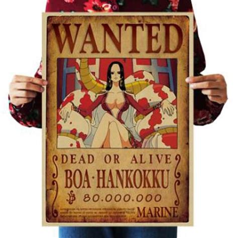 One Piece Merch Dead Or Alive Boa Hancock Wanted Bounty Poster Anm0608 ®one Piece Merch