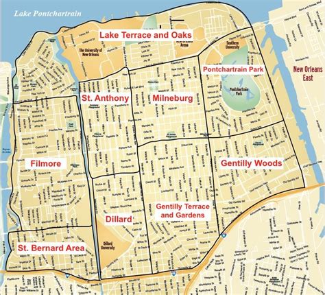 Below are inset maps taken from the new orleans street map & visitor guide. Map New Orleans Neighborhoods - Share Map