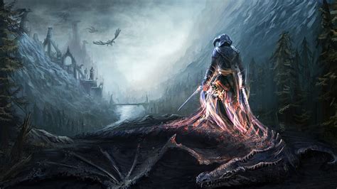 Art The Elder Scrolls V Skyrim Dovahkiin Dragon Warrior Soul