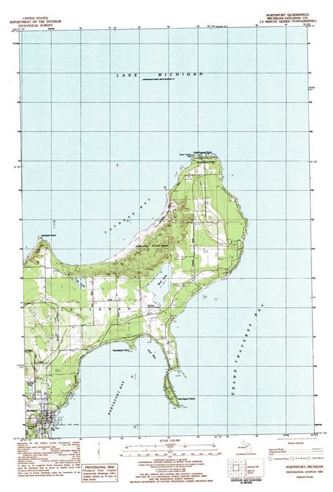 Northport Topographic Map Mi Usgs Topo Quad 45085b5