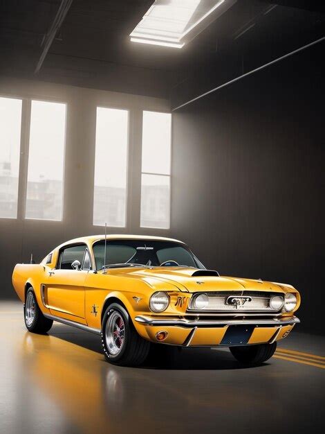 Premium Ai Image Ford Mustang American Classic Classic Car Exhibition