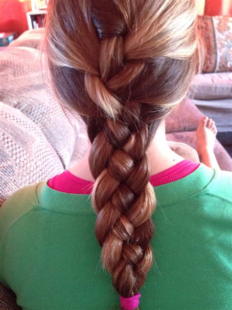 four strand braid i did on my friend alyssa perfect hair hair styles four strand braids