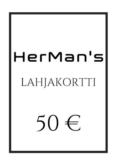 Lahjakortti 50 € Alushousut Miehille Hermans