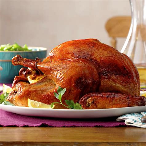Boozy turkey marinade recipe (enough for a 12 pound bird). Marinated Thanksgiving Turkey Recipe | Taste of Home