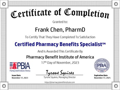 Pharmacy Benefit Institute Of America Celebrates Outstanding