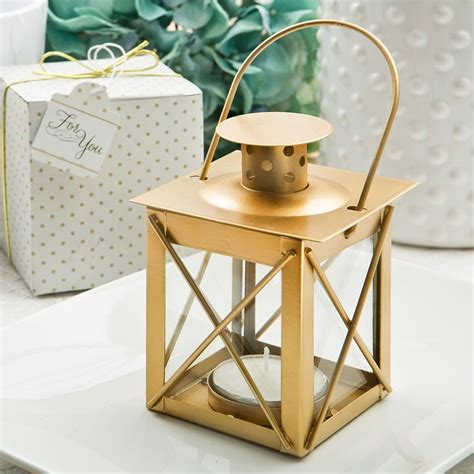 Set Of 12 Diy Decorative Candle Mini Lanterns Black Cream Gold