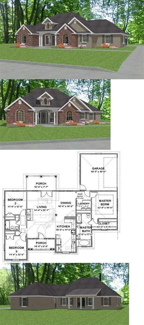 Custom House Home Building Plans 3 Bed Split Ranch 1766 Sf Pdf File