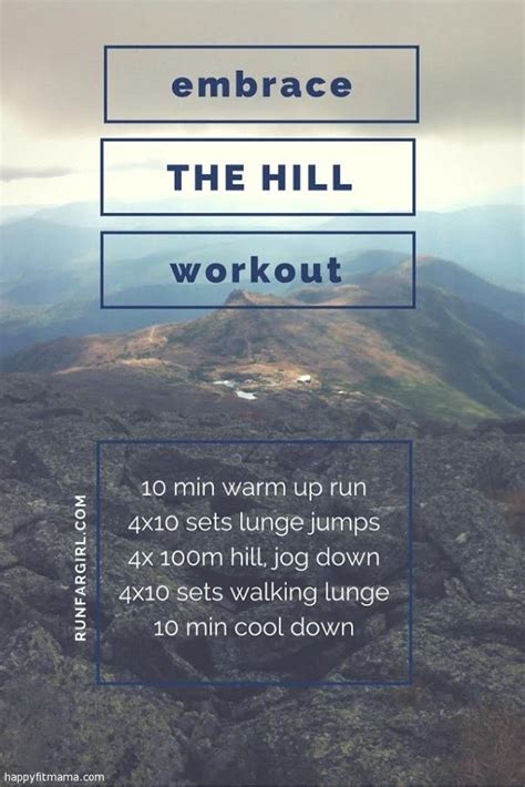 6 Hill Workouts For Runners Happy Fit Mama Hill Workout Hill
