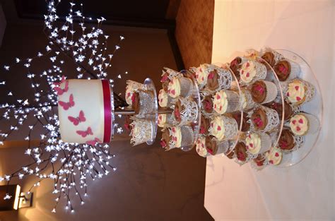 Fushia Pink Butterfly Wedding Cupcake Tower By Queen Of Cakes Cupcake