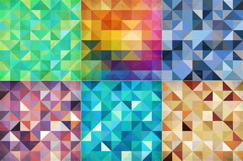 34 Geometric Abstract Backgrounds Patterns On Creative Market