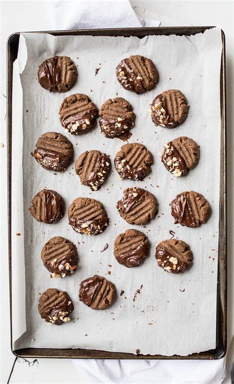 Chocolate Dipped Hazelnut Teff Cookies Recipe Food Gluten Free