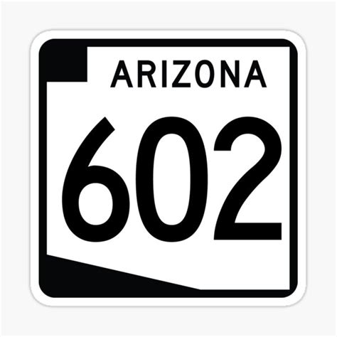 Arizona State Route 602 Area Code 602 Sticker For Sale By Srnac