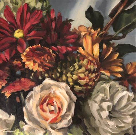 Floral Oil Painting 10 X 10 Original Art Floral Etsy