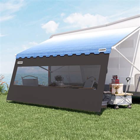 Excelfu Rv Awning Sun Shade Screen With Zipper 15 X 9