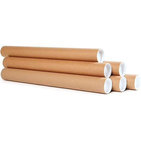 Mailing Tubes With Caps Premium Kraft Cardboard Tubes For Mailing