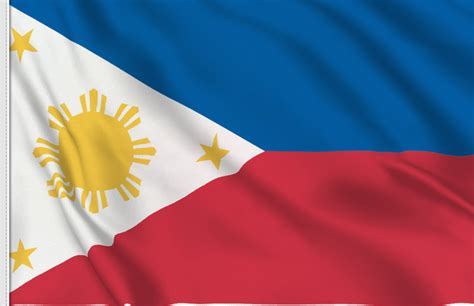 towel flag of the philippines filipino blue red white with golden yellow sun ph