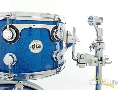 Dw 3pc Collectors Series Maple Drum Set Blue Glass Glitter