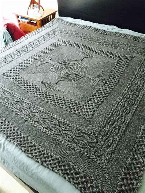 Free Knitting Pattern For Yggdrasil Afghan Blanket Knitting Patterns