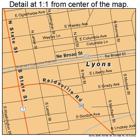 Lyons Georgia Street Map 1348232