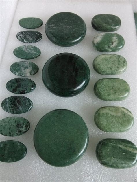 17 pcs spa natural jade hot massage stone set jade massage therapy energy relaxa in health