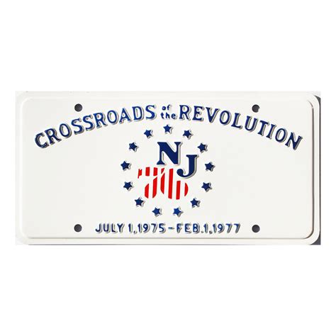 1976 New Jersey Crossroads Of The Revolution Front Plates