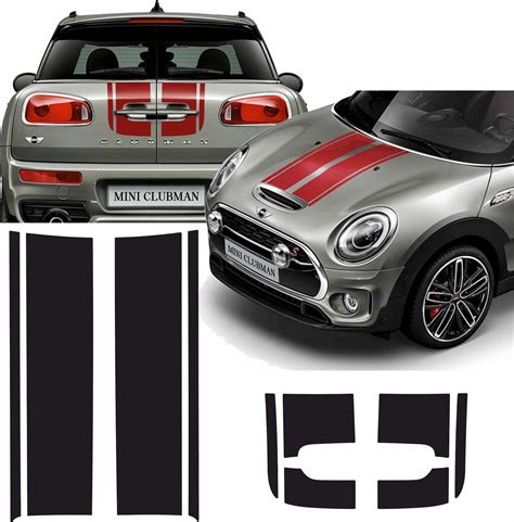 Mini F54 Clubman Cooper S Rear And Bonnet Stripes Stickers Etsy