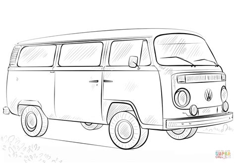 Vw Bus Coloring Page Free Printable Coloring Pages