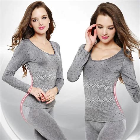 Haines Thermal Underwear For Women 2018 Winter Seamless Antibacterial Warm Long Johns Sexy Women