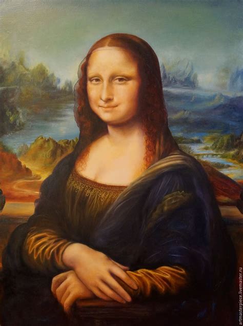 Мона Лиза Леонардо да Винчи Ручная копия маслом 60х80 см в интернет