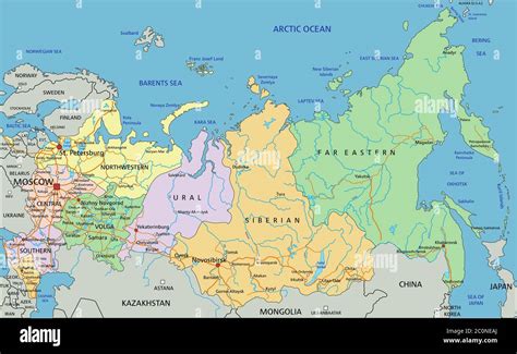 Presti Z Padn Do Vyhnanstv Russia Political Map S Jin Mi Kapelami V Rn Inck E