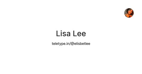 lisa lee — teletype