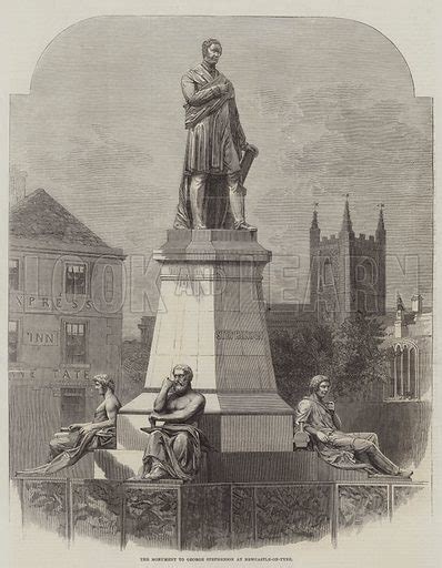 The Monument To George Stephenson At Newcastle On Tyne Stock Image