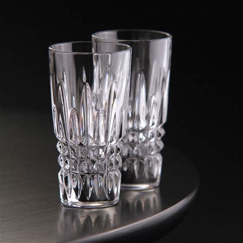 Waterford Tology Lismore Diamond Vodka Shot Glass Pair Crystal