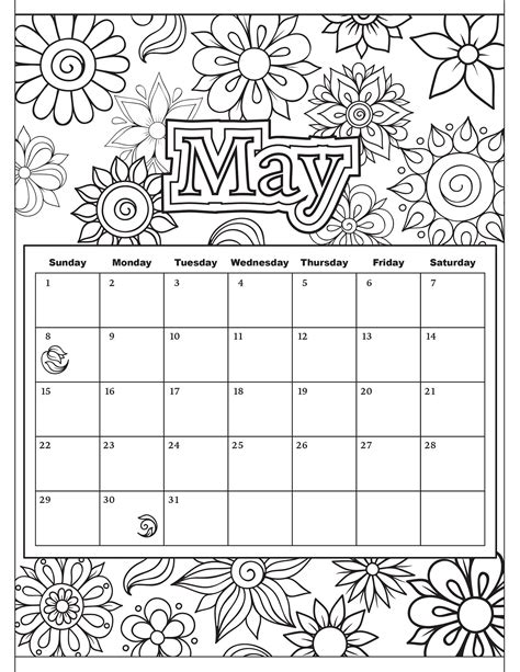 Free Printable Coloring Calendar 2021 For Kids Free Letter Templates