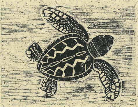 Image Result For Woodcut Sea Turtle Lino Art Linocut Linocut Art