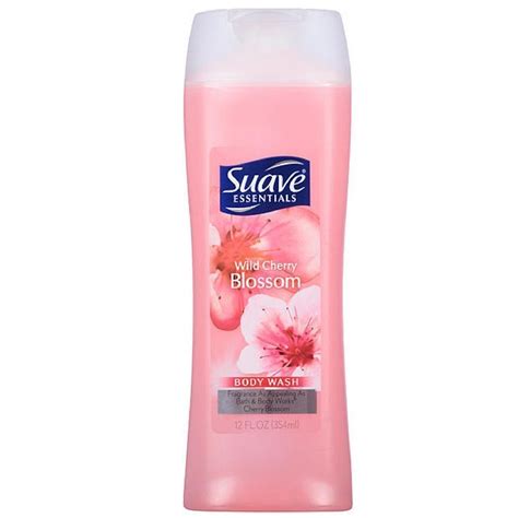 Suave Essentials Body Wash Wild Cherry Blossom 12oz Pack Of 6