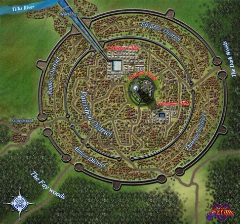 Ezran City Map By Kirbbrimstone Fantasy City Map Fantasy Map