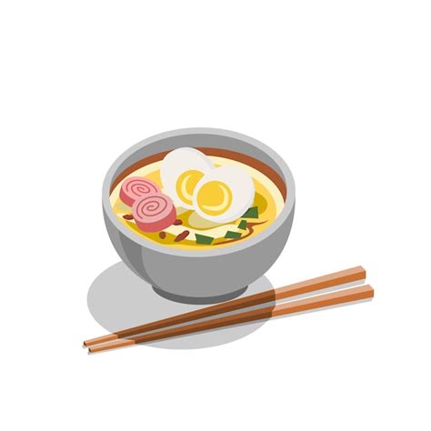 Premium Vector | Japanese food ramen vector.