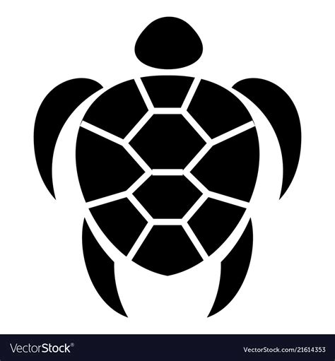 Ocean Turtle Icon Simple Style Royalty Free Vector Image