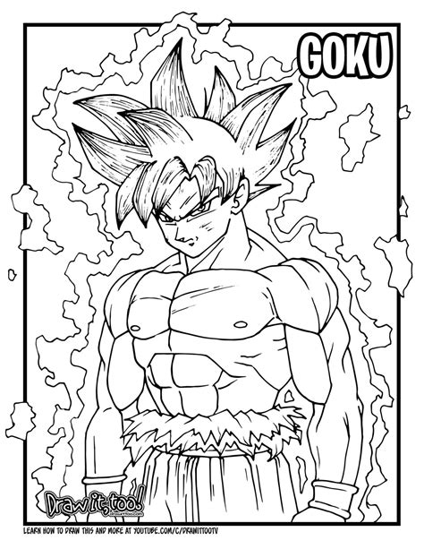 Goku Ultra Instinct Coloring Pages Coloring Home