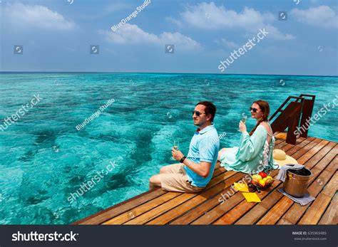 Romantic Couple Tropical Resort During Honeymoon Stock Photo 635969489